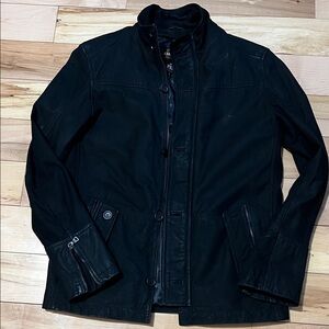 Men's Black Danier Leather Jacket
